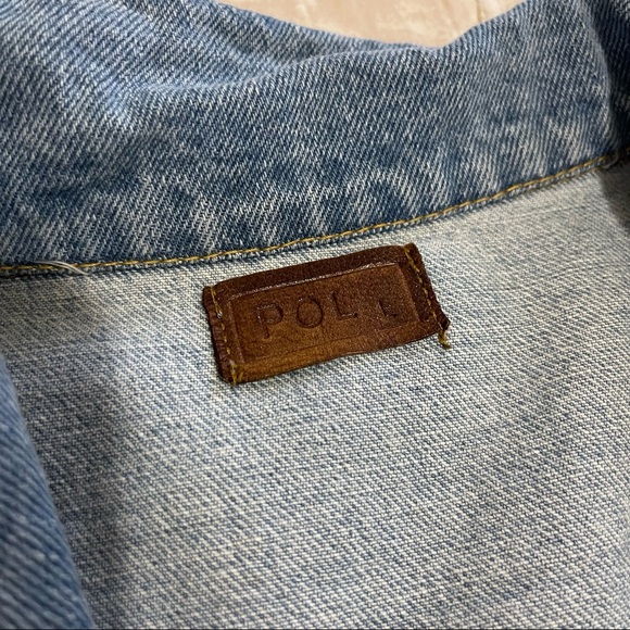 Pol distressed embroidery Jean vest - Picture 6 of 10